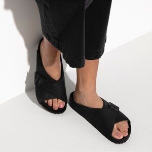 Rare Birkenstock Exquisite Black Nubuck Leather Arosa 38 Sold Out Style!